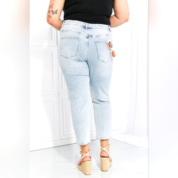 Vervet High Rise Light Wash Slim Straight Ankle Jeans Stretch Erika 20W NEW - Picture 8 of 14